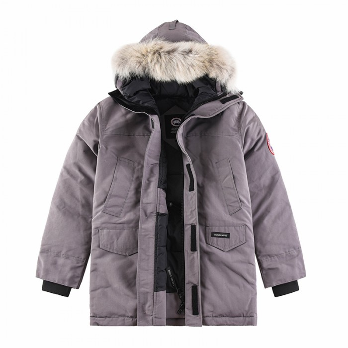 Canada Goose Winter Down Jacket Hooded Parka Down Jacket -Grey-3038749