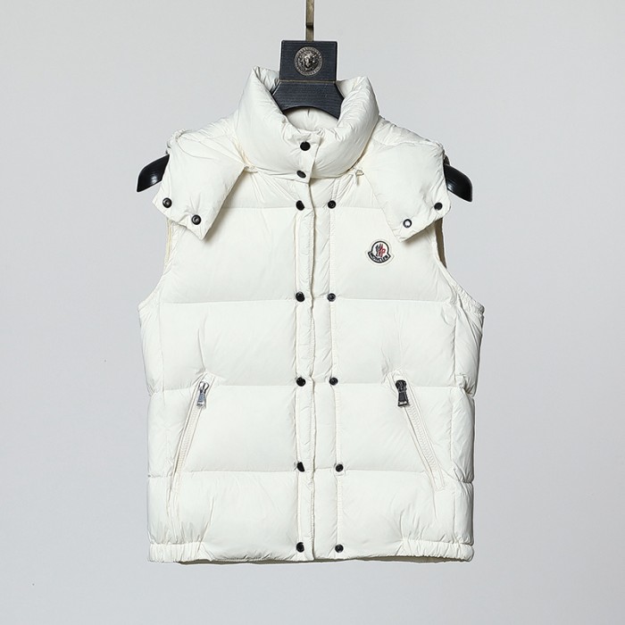 Moncler Winter Down Jacket Sleeveless vest Hooded Down Jacket vest-White-3867813