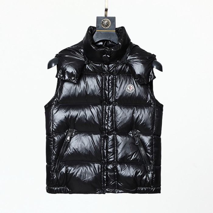 Moncler Winter Down Jacket Sleeveless vest Hooded Down Jacket vest-Black-8753990