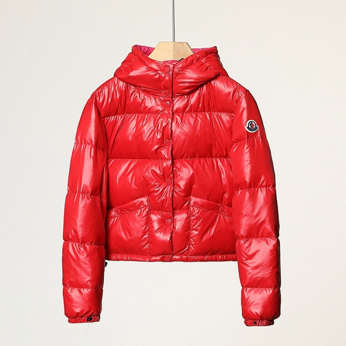 Moncler Women Winter Down Jacket Hooded Parka Down Jacket -Red-8120757