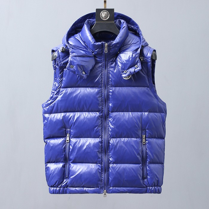 Moncler Winter Down Jacket Sleeveless vest Parka Hooded Down Jacket Sleeveless vest-Blue-6812134