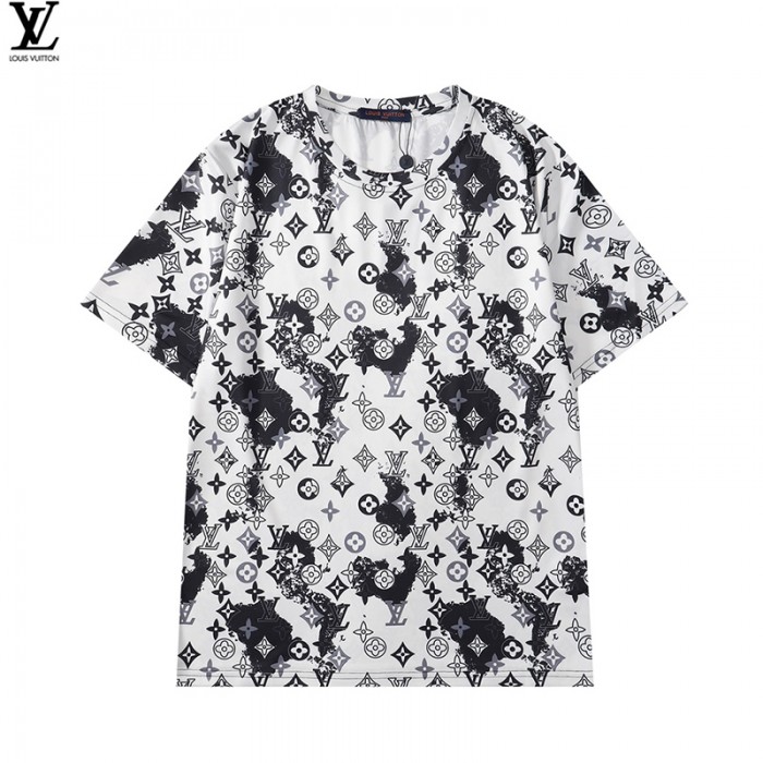 Louis Vuitton LV Fashion Casual Summer Short sleeve T-shirt-White/Black-740175