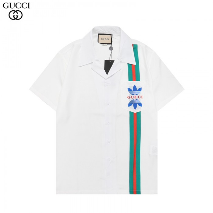 GUCCI X Adidas Fashion Casual Summer Short sleeve T-shirt-White-5386370