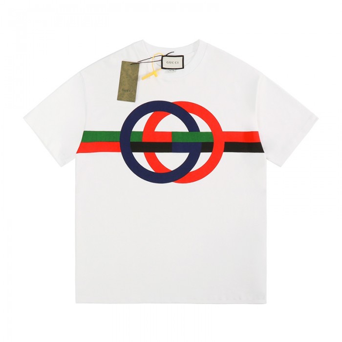 GUCCI Fashion Casual Summer Short sleeve T-shirt-White-4815124