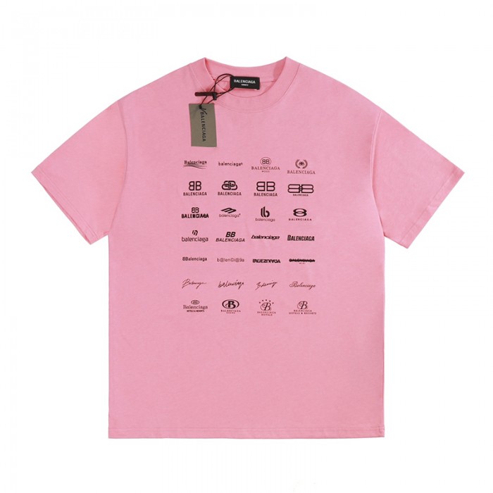 Balenciaga Fashion Casual Summer Short sleeve T-shirt-Pink-5734741