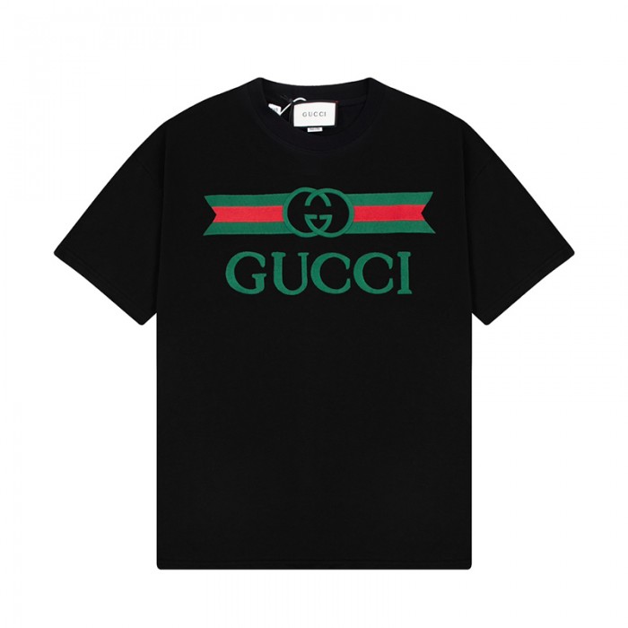 GUCCI Fashion Casual Summer Short sleeve T-shirt-Black-5799109