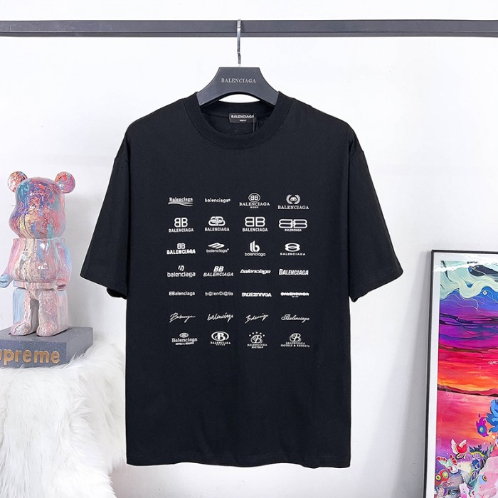 Balenciaga Fashion Casual Summer Short sleeve T-shirt-Black-7303921