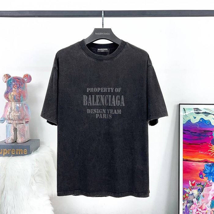 Balenciaga Fashion Casual Summer Short sleeve T-shirt-Black-1943450