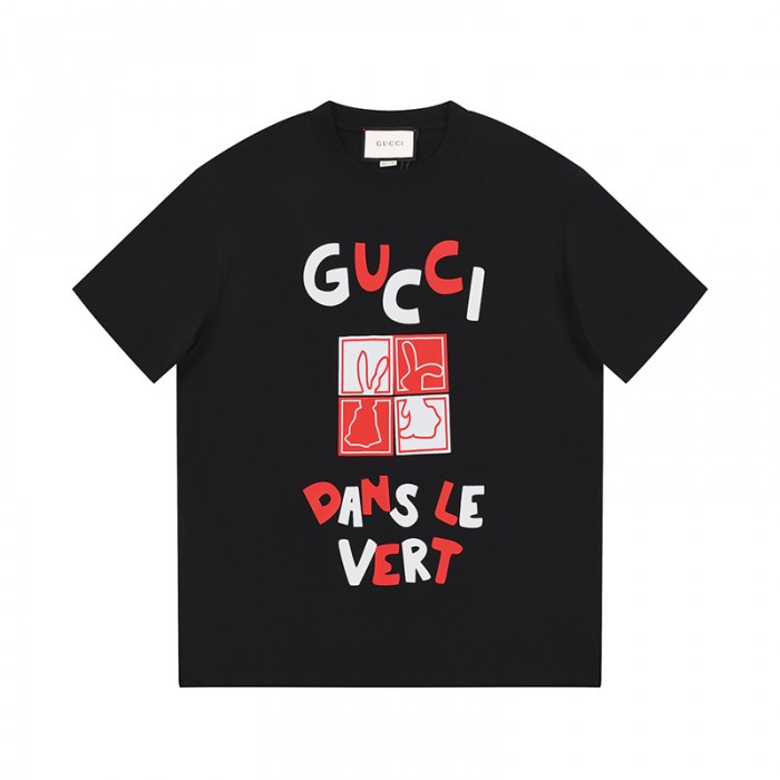 GUCCI Fashion Casual Summer Short sleeve T-shirt-Black-2541132