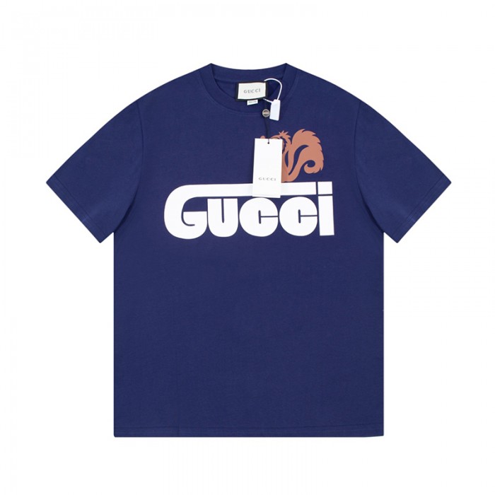 GUCCI Fashion Casual Summer Short sleeve T-shirt-Blue-4605485