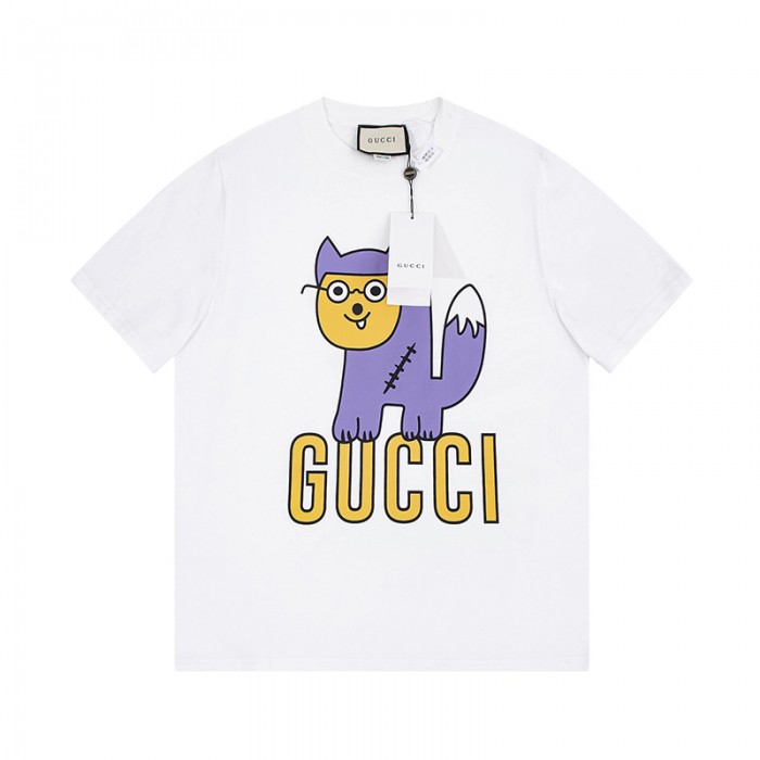 GUCCI Fashion Casual Summer Short sleeve T-shirt-White-2188247