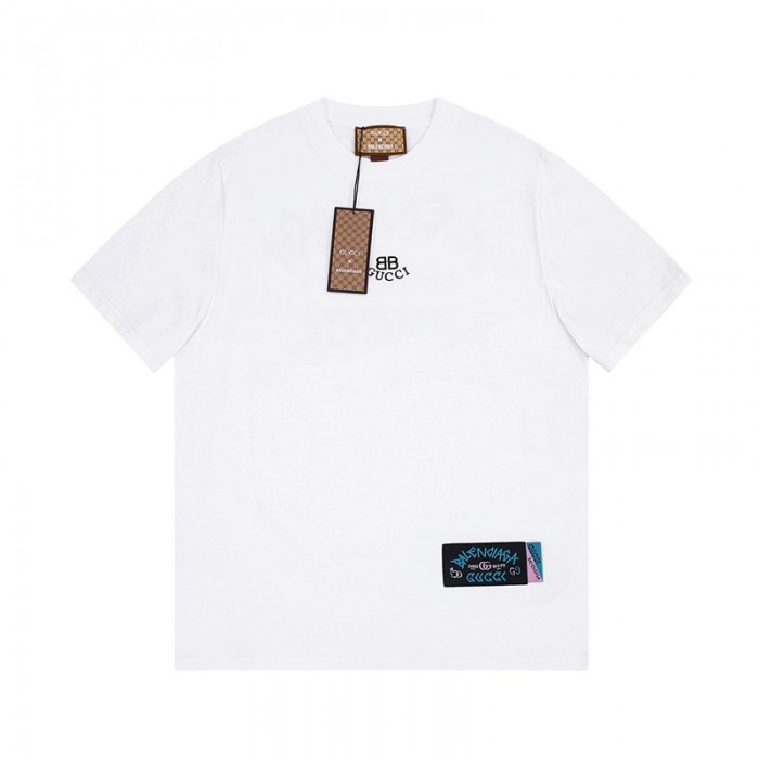 GUCCI X Balenciaga Fashion Casual Summer Short sleeve T-shirt-White-9342677