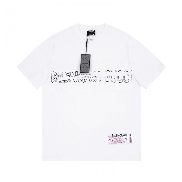 GUCCI X Balenciaga Fashion Casual Summer Short sleeve T-shirt-White-1895127