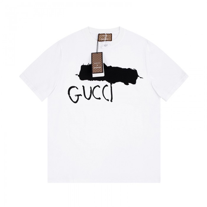 GUCCI X Balenciaga Fashion Casual Summer Short sleeve T-shirt-White-3897157