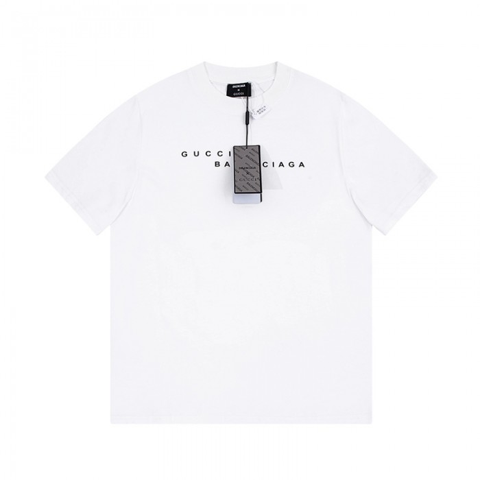 GUCCI X Balenciaga Fashion Casual Summer Short sleeve T-shirt-White-5987522