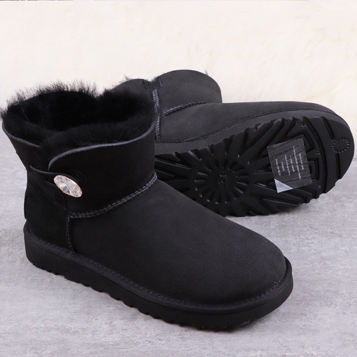 UGG MINI BAILEY BUTTON II -Black-5562523