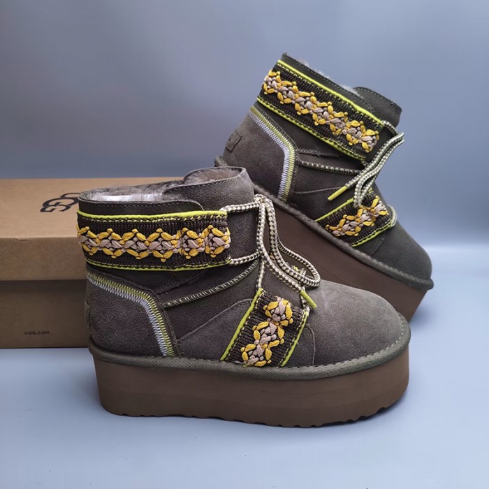 UGG CLASSIC ULTRA MINI BRAID PLACHESTNUT - Army Green-1927684