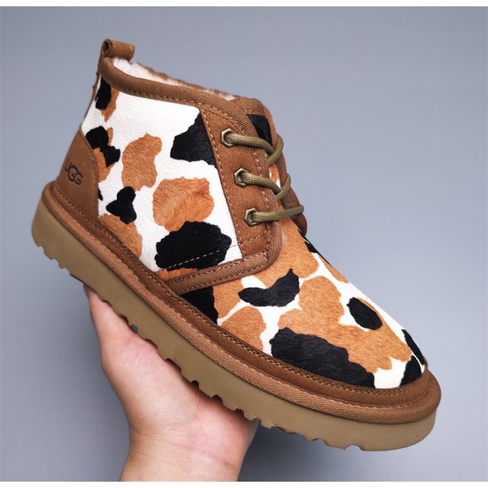 UGG CLASSIC ULTRA MINI COW PRINT - Brown-6554122